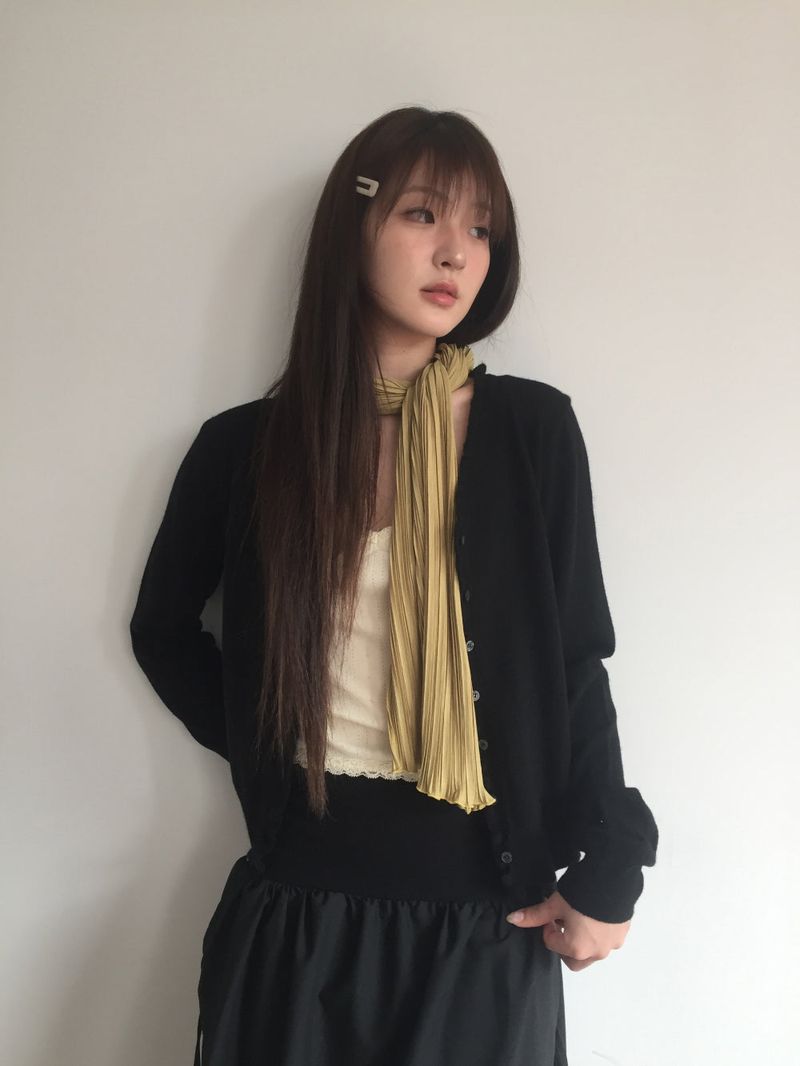 Nobile Frill V-neck Cardigan (3color)