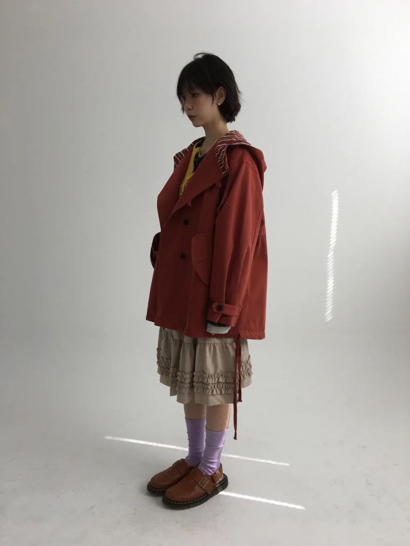 Hapo Button Hooded Short Field Jacket (2color)