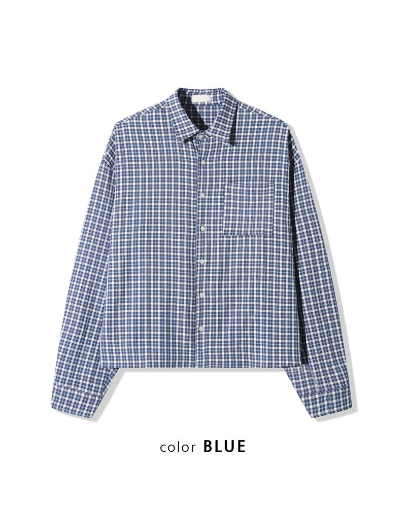 N Semi Crop Check Shirt