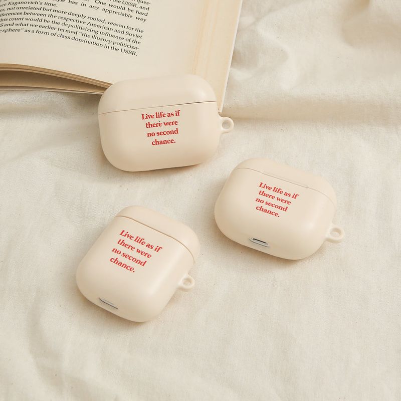 Simply Text Beige (Airpods Matt Case)