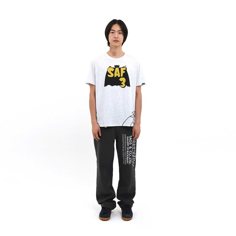 MULTI SKULL STRAIGHT COTTON PANTS (CHARCOAL)