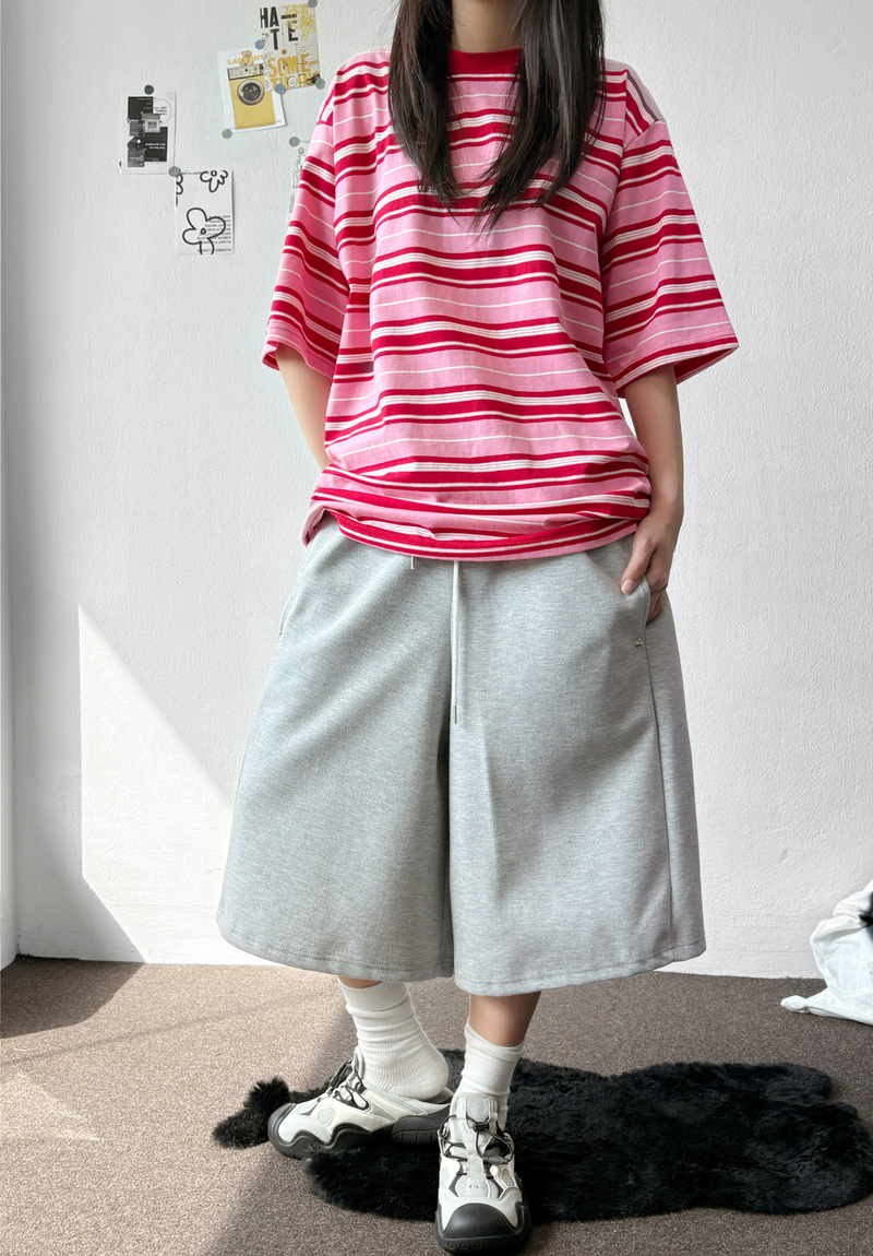 Pinter Snap Color Block Balloon Bermuda Shorts 7color
