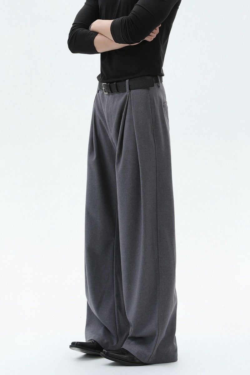 Old Money Pleated Wool Trousers