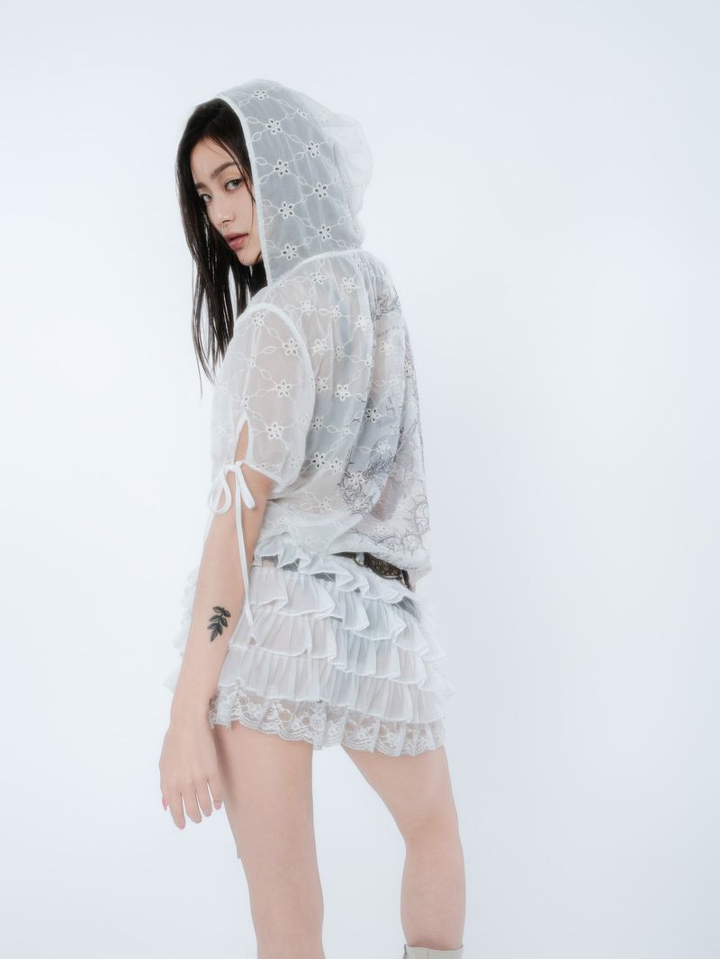 LACE HOODIE DRESS