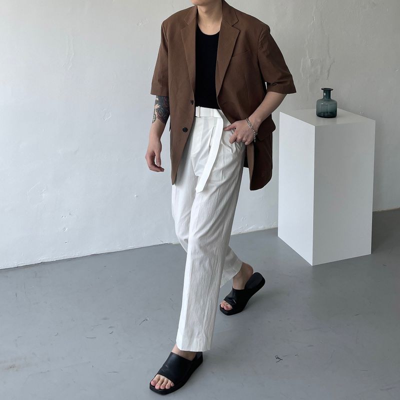 SI Linen Short-Sleeved Jacket (2 colors)