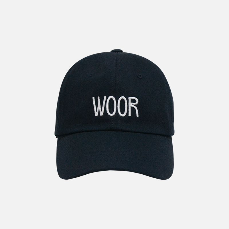 WOOR(ウール)の「LOGO CURVE CAP (DARK NAVY)(Hats)」
