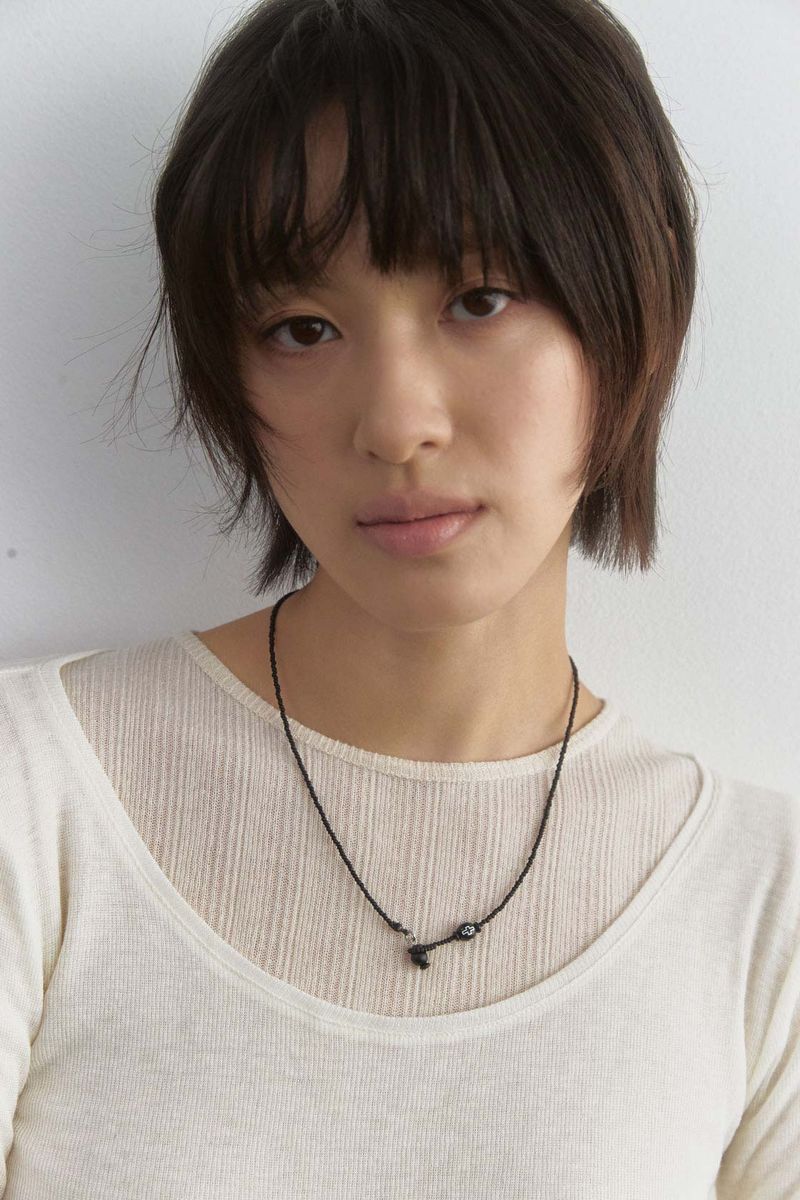 Cross line necklace (2 color)