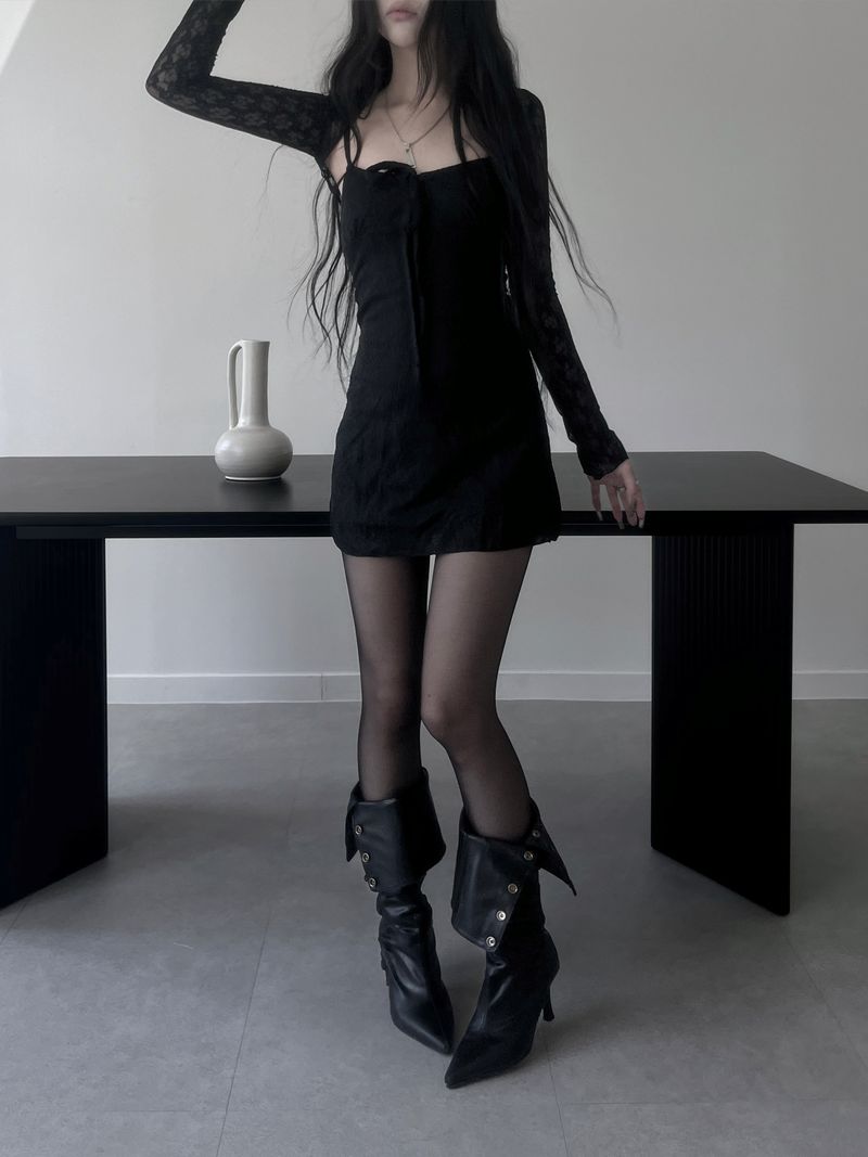 black square mini one-piece