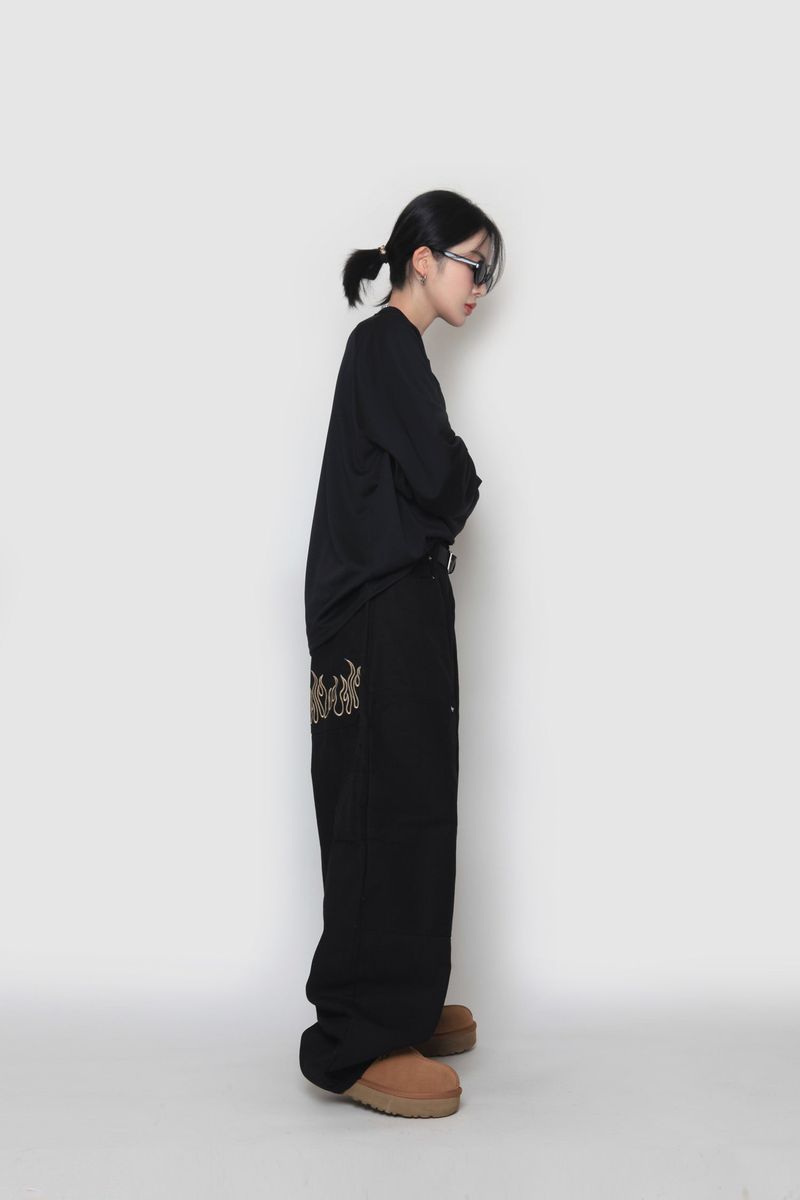 Flame Canvas Wide Pants