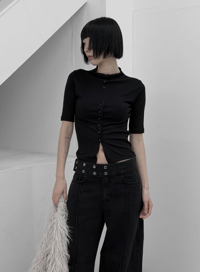 mnem（ムネム）の「Rocco Burton Half Polar Three Quarter Sleeve Tee（Tops）」