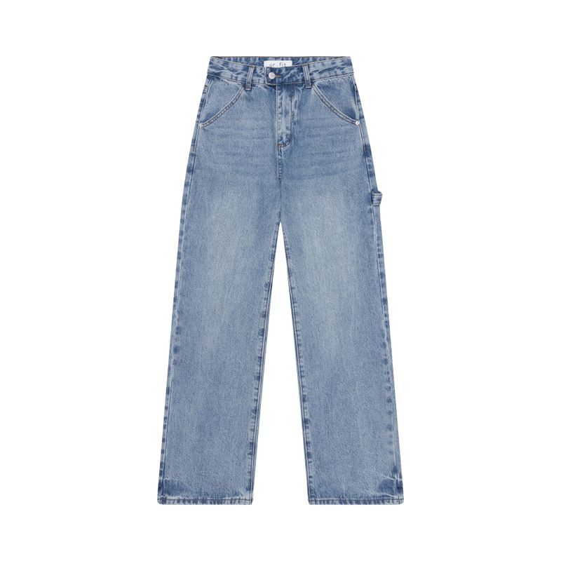 DENIM STRAP WIDE PANTS code 18105