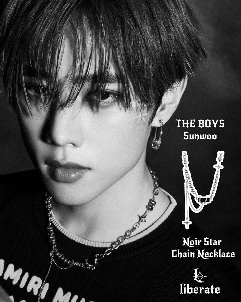 [Surgical Steel] Drop The Flash Onyx Necklace -THE BOYS  SUNWOO Pick!