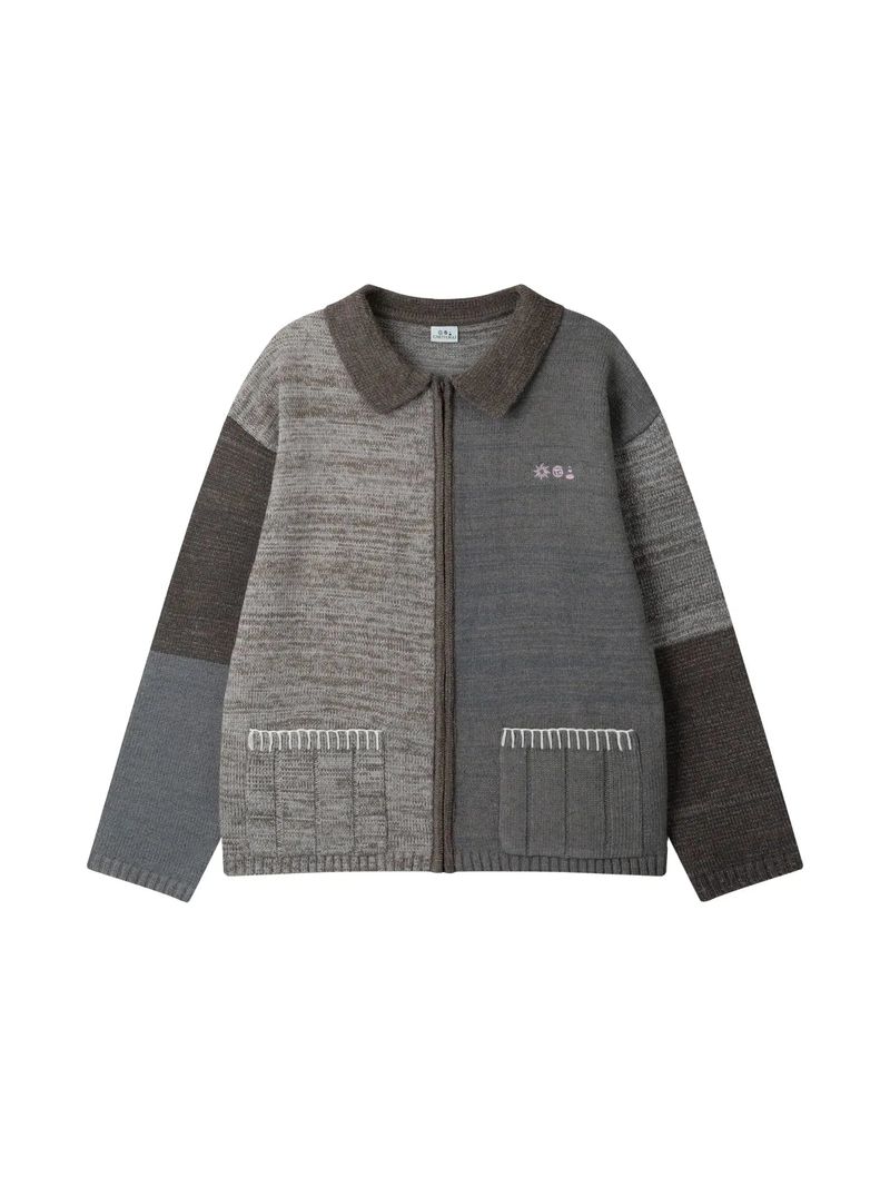 EARTHJIGU（アースジグ）の「MELANGE KNIT JACKET (CHARCOAL)（Jackets/Outerwear）」