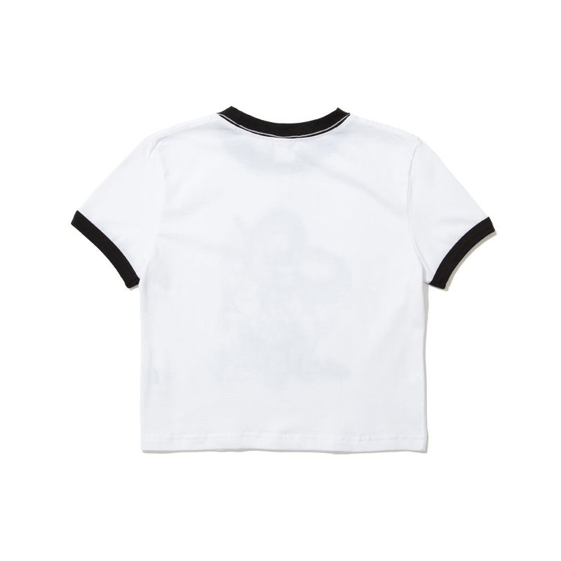 DRAGON Ringer Crop T-Shirt (WHITE)