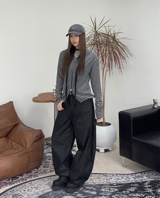 Terren Ribbed Crop Hood Zip-Up