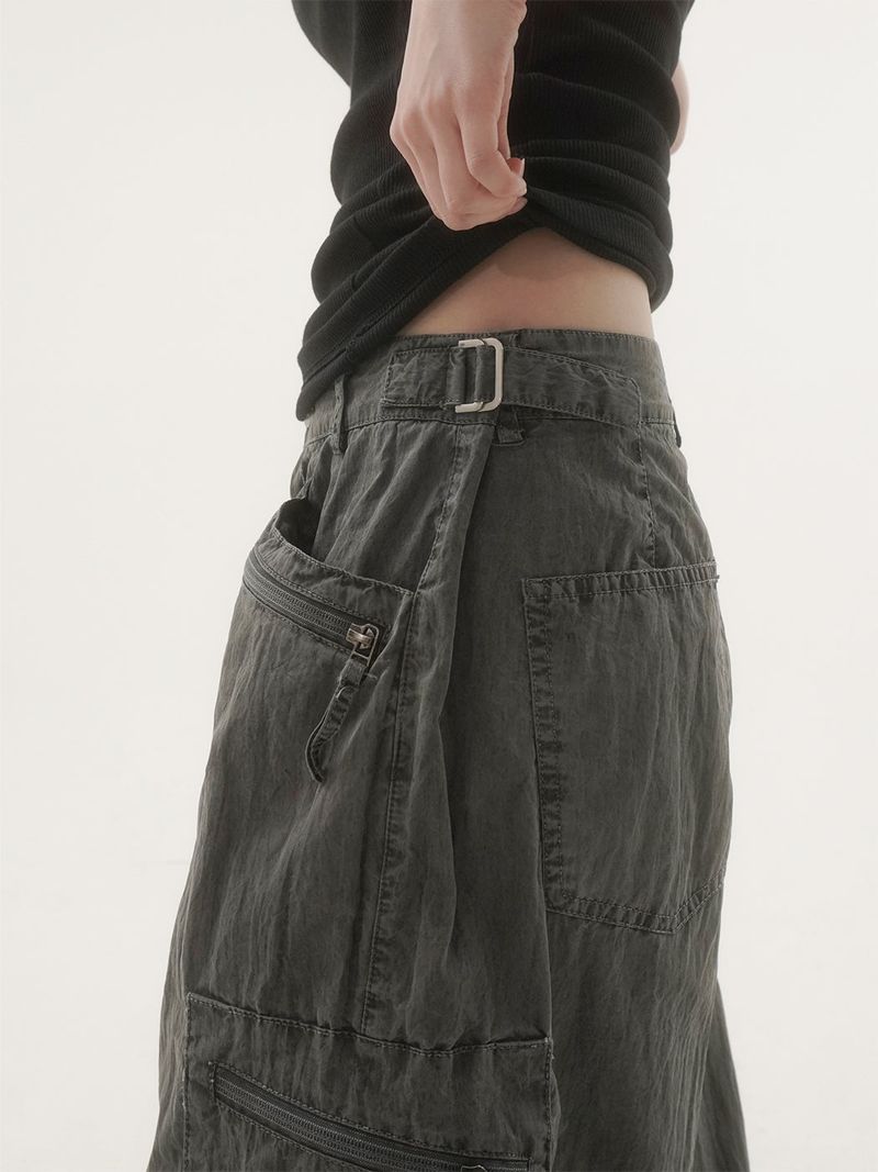 Piker snap cargo bermuda pants -3C