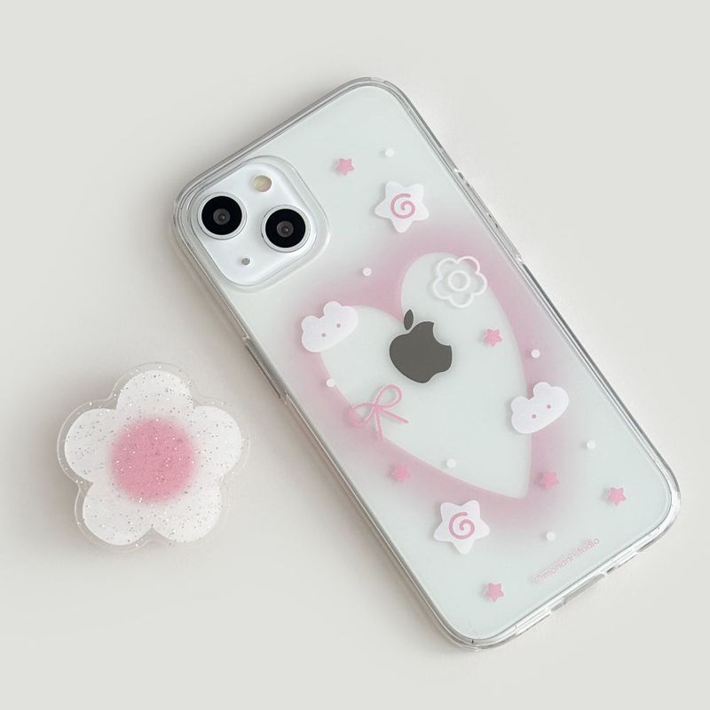 [Gel-hard] Heart rabbit Phone case (only case)