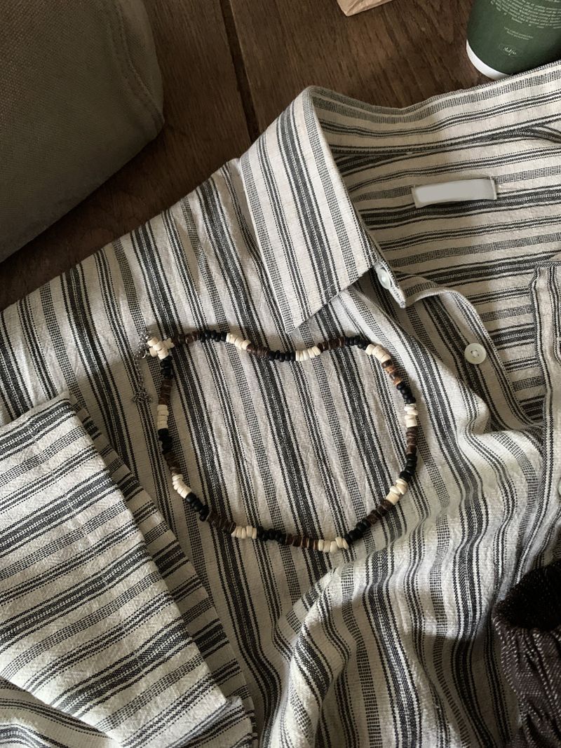 LOOKPLE（ルックプル）の「Look Natty Vintage Wood Beads Summer Necklace（Accessories）」