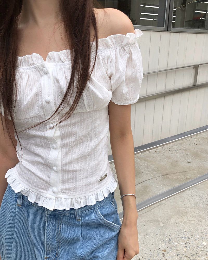 BEIDELLI（ベイデリー）の「[ORIGINAL] Dana Ruffle-Button Blouse（Tops）」
