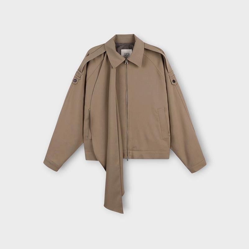 ASCLO Scarf Trench Jacket (2color)