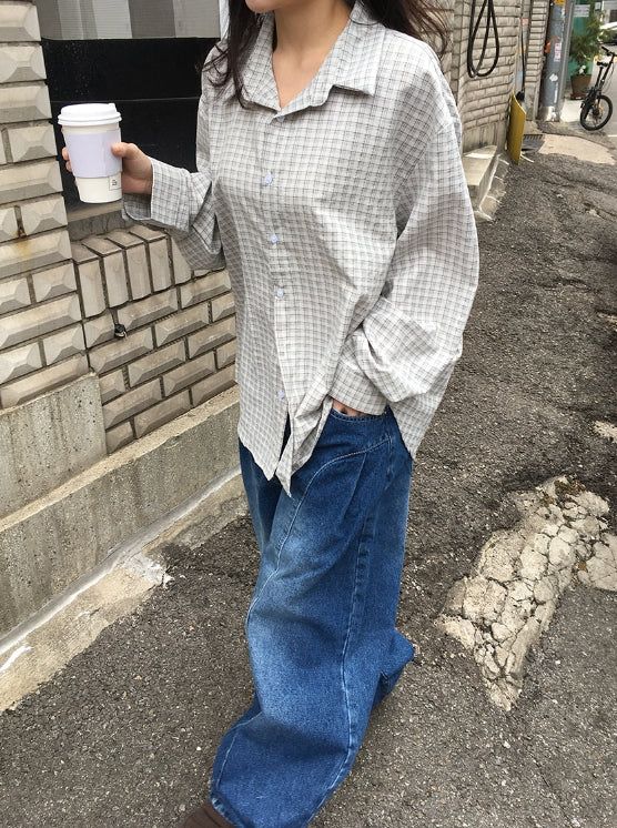 Tele Side Pintuck Wide Denim Pants