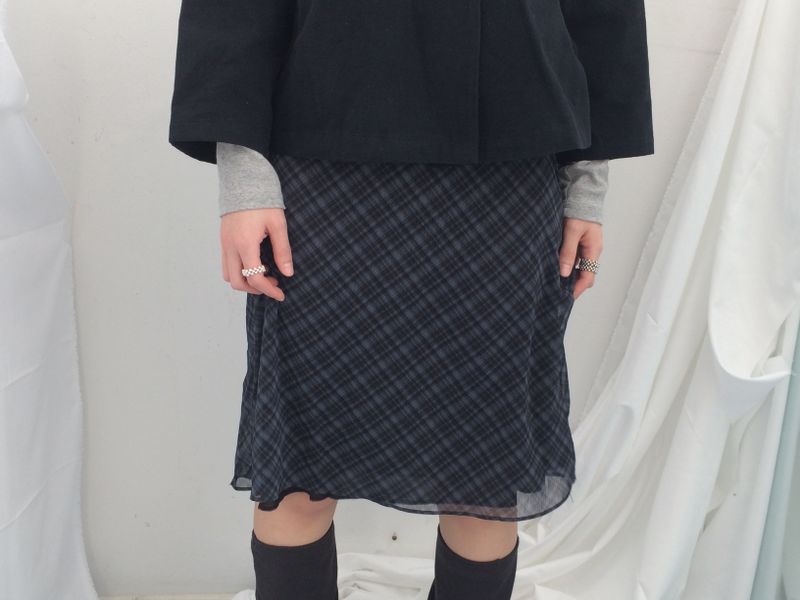 Shea Checkered A-skirt