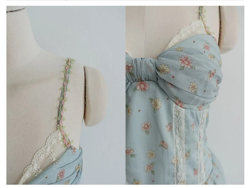 MINT BLOSSOM LACE DRESS