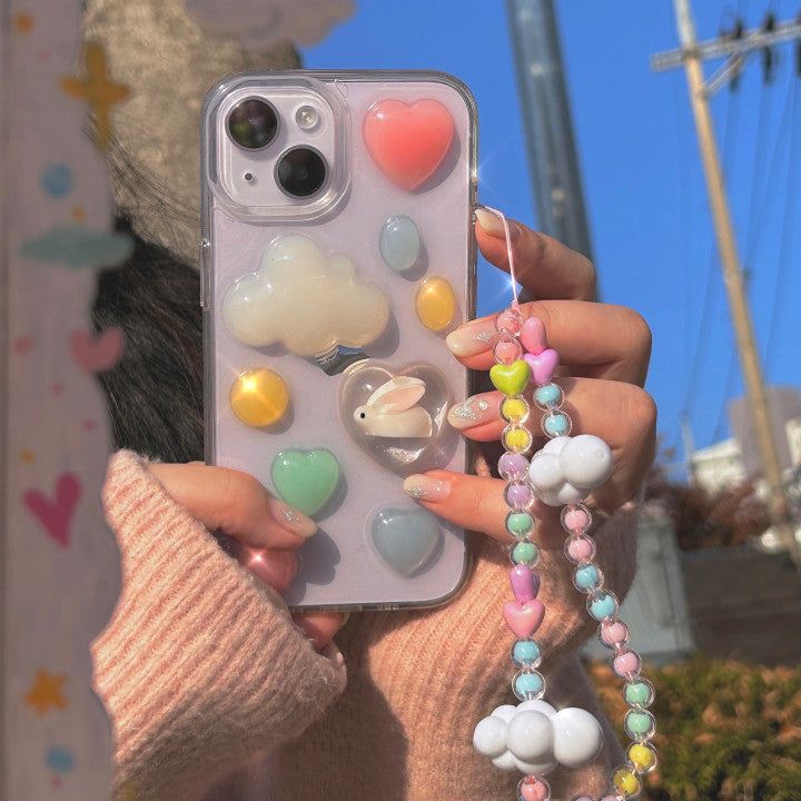 bbgr（ビービージーアール）の「Rabbit is pastel set _ case+strap（Smartphone Accessories）」