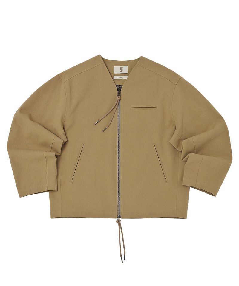 EARTH COTTON Y ZIP-UP JACKET (Beige)