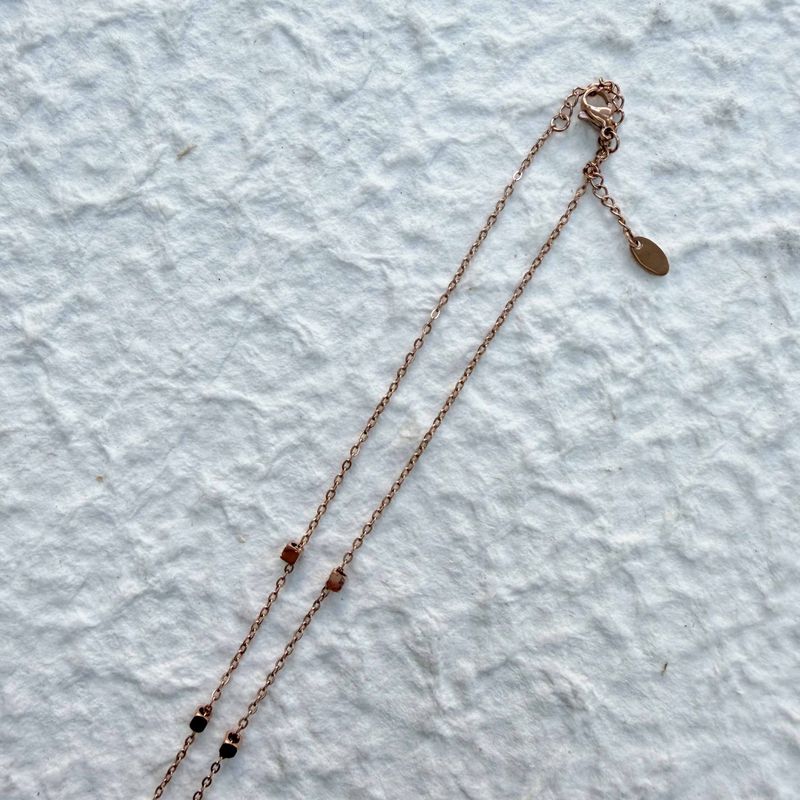 Rose Gold Moonstone Necklace