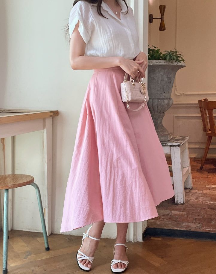iam mari（アイアム マリ）の「Effiang banding flare long skirt（Skirts）」