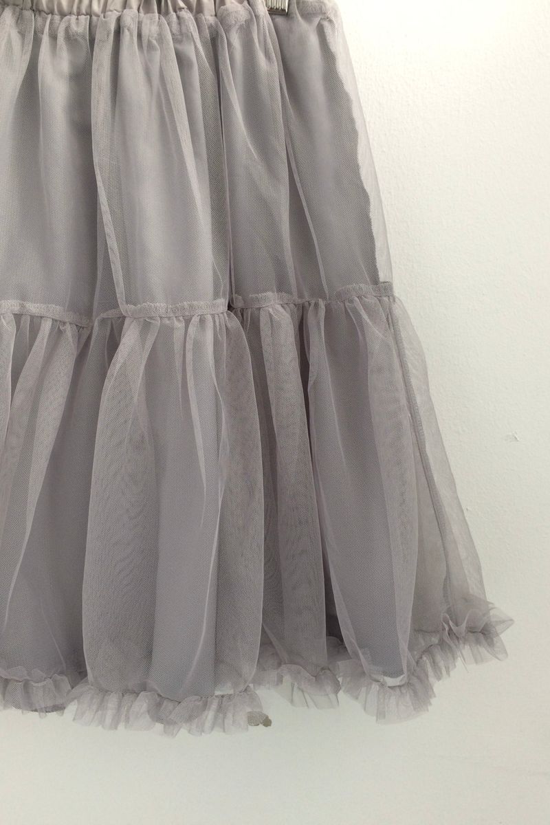 soft shirring frill skirt