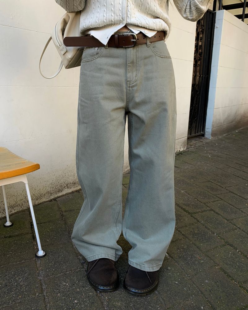 [ORIGINAL] Cran Straight Cotton Washed Pants