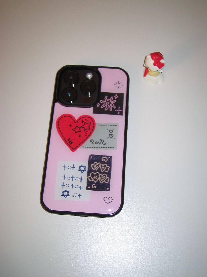quilted patch epoxy phone case