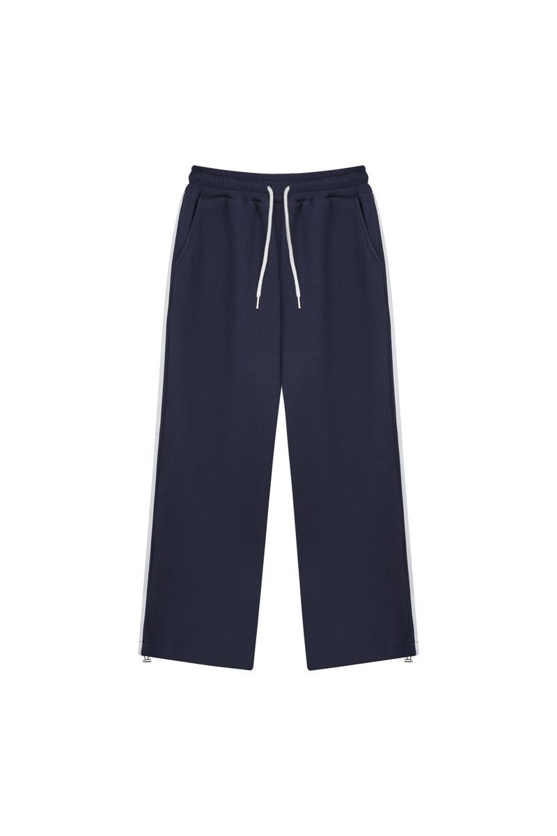 Waffle wide pants 4color