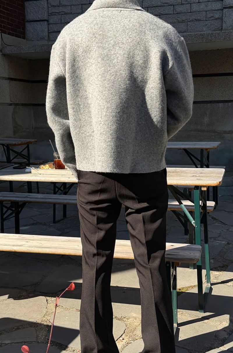 [F/W] Herringbone crop blouson jacket(2color)