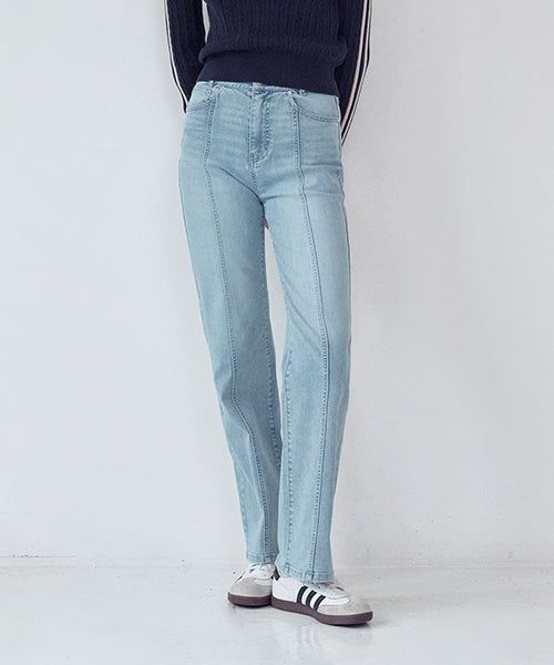 KIRSH（キルシー）の「KIRSH PLAIN SEMI FLARE DENIM PANTS [LIGHT BLUE]（Pants）」