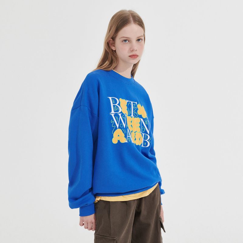 Bubble Graphic Sweatshirt _ Blue