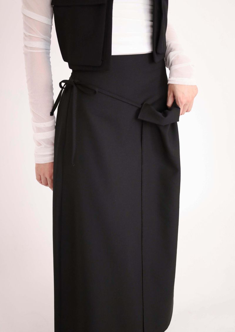 Wrinkle Layered Skirt