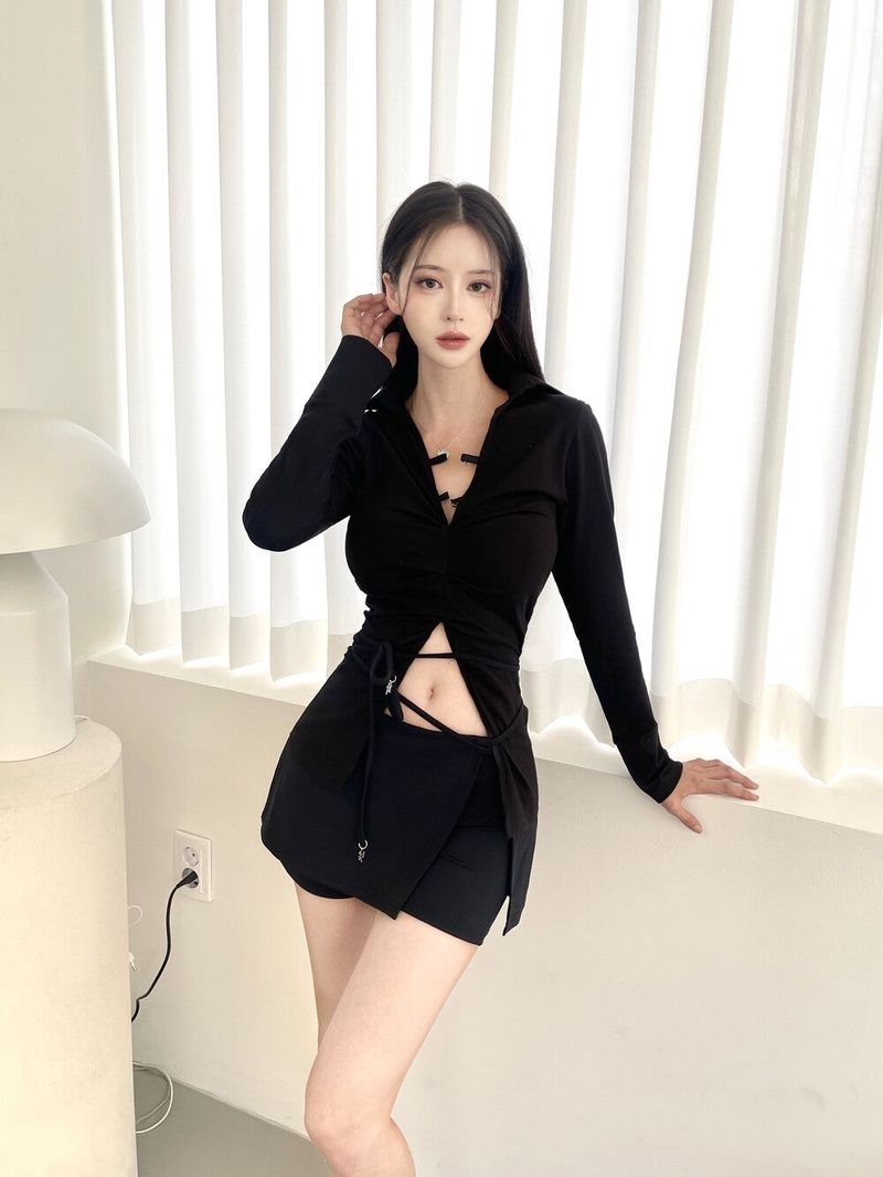 1046. Core string charm mini sk leggings (2color)