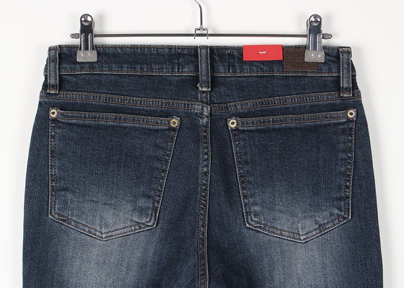 SHIRRING CAPRI DENIM