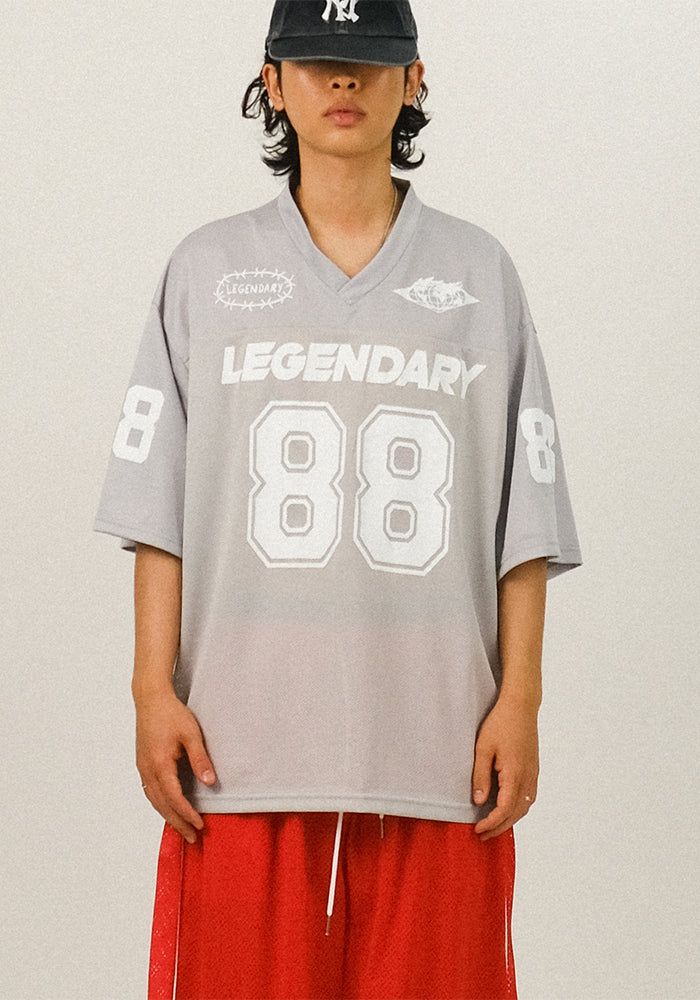 SEMIKAJI（セミカジ）の「MI Mash Legendary Rugby 1/2 T（Tops）」