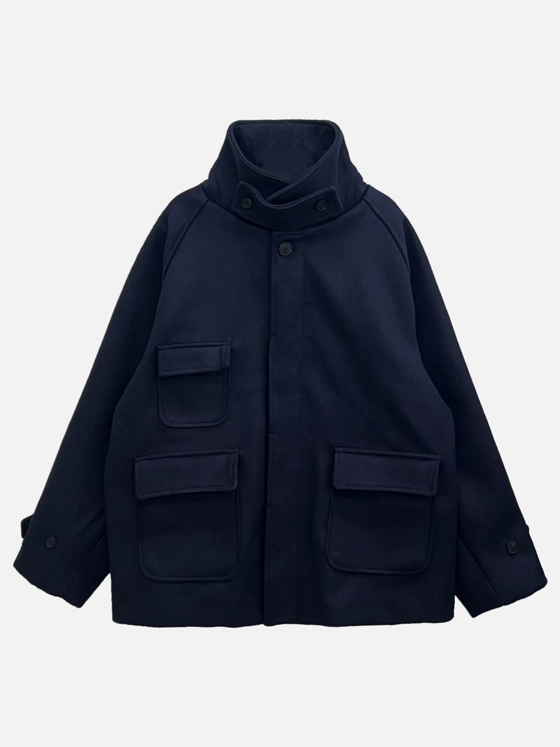 Blended Neck Bijou Line Short Coat (3c)