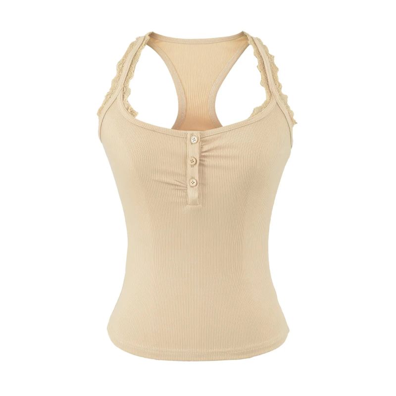 Marie Brown Lace Slim Top