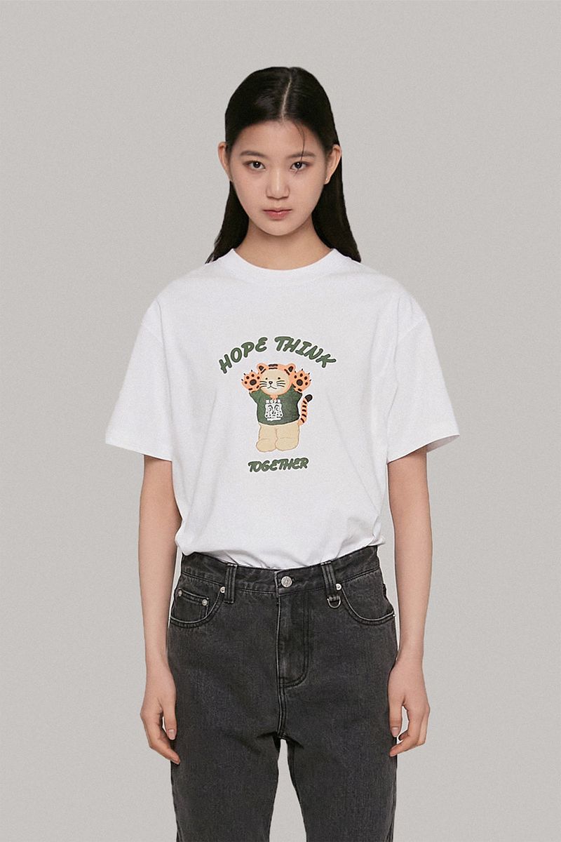 APIECEOFCAKE（ピースオブケイク）の「HTT Tiger Bear Tee_White（Tops）」