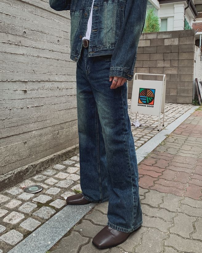 Morgan Corduroy Patch Wide Denim Pants