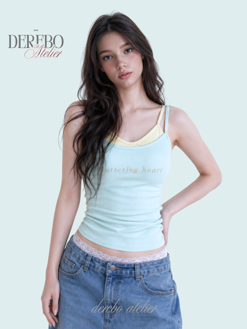 dereborujo（ドレボルゾー）の「ミントレモンレイヤードスリーブレスTシャツ（トップス）」