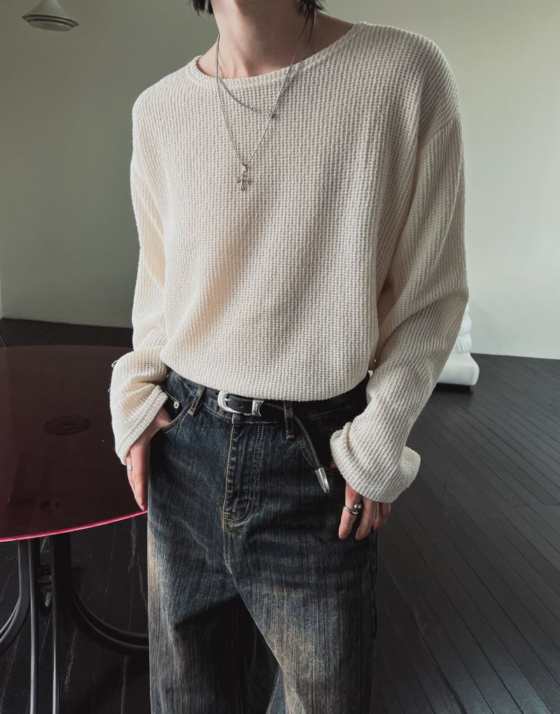 トリンキーボートネックルーズフィットニット (5 color)
