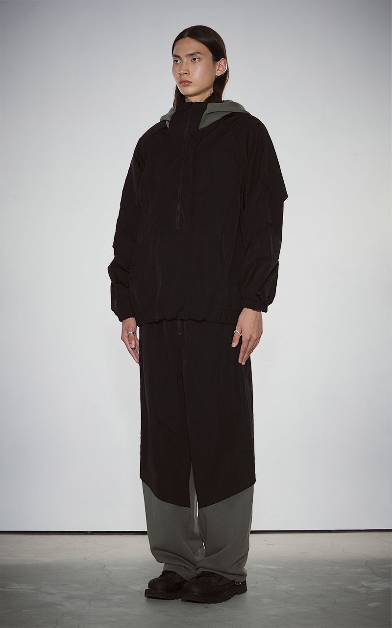 PIPPING MIX PANTS_BLACK