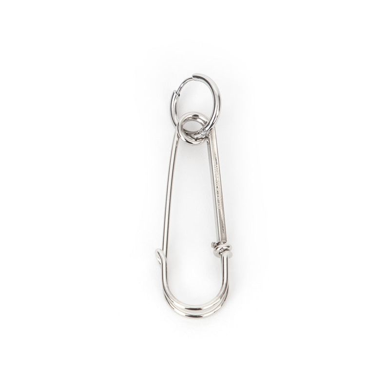 BBD Logo Safety Pin Earring (Silver)
